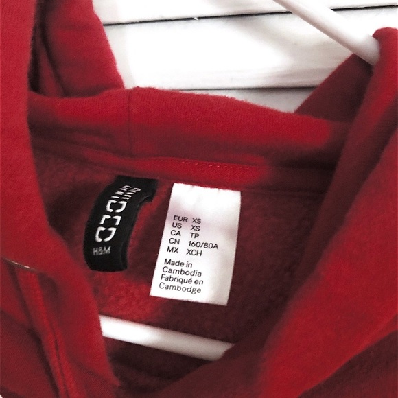 Red Cropped Sweatshirt - Picture 2 of 2
